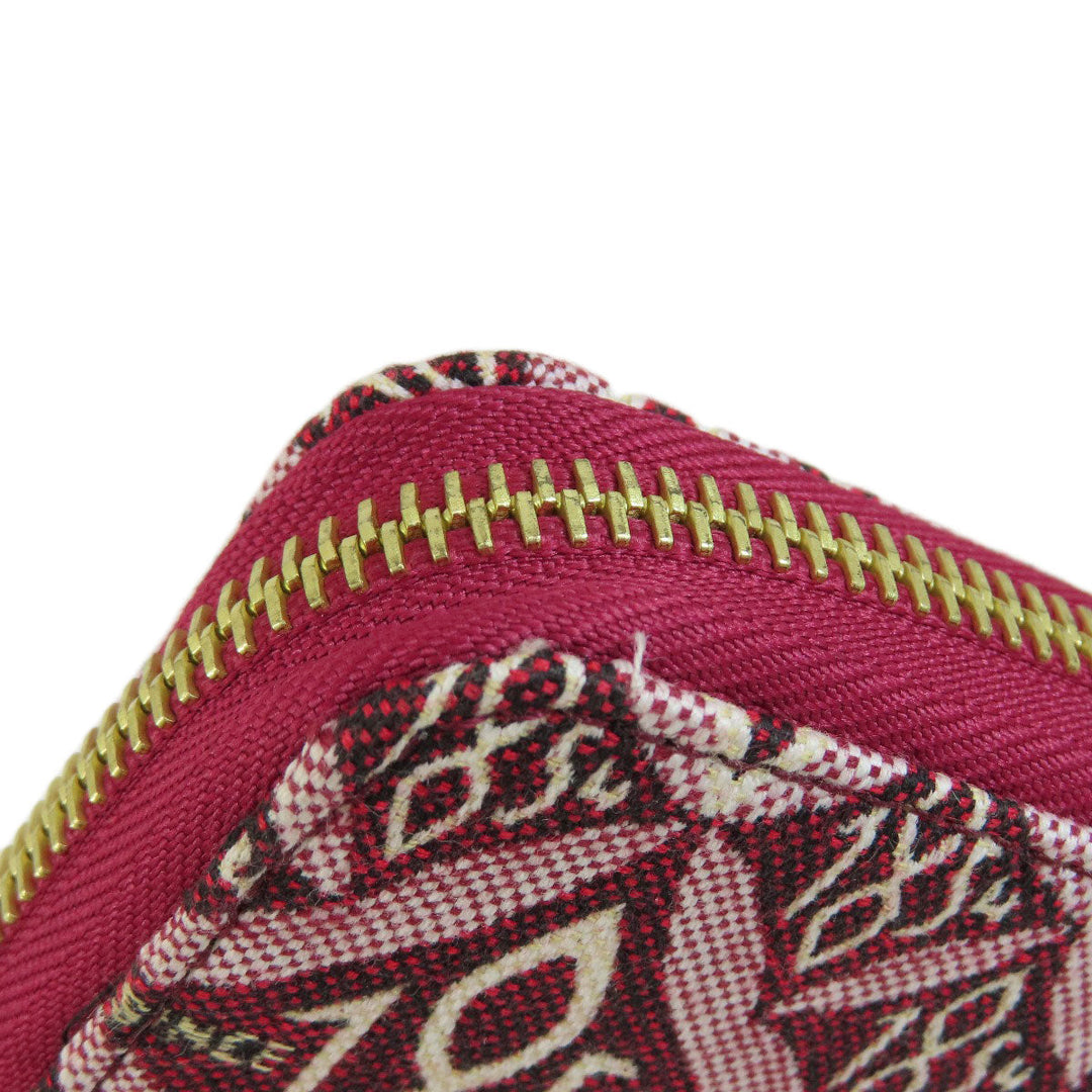 LOUIS VUITTON Long Wallet Purse M69994 canvas Red Zippy Wallet Jacquard SINCE1854 Women Used Authentic
