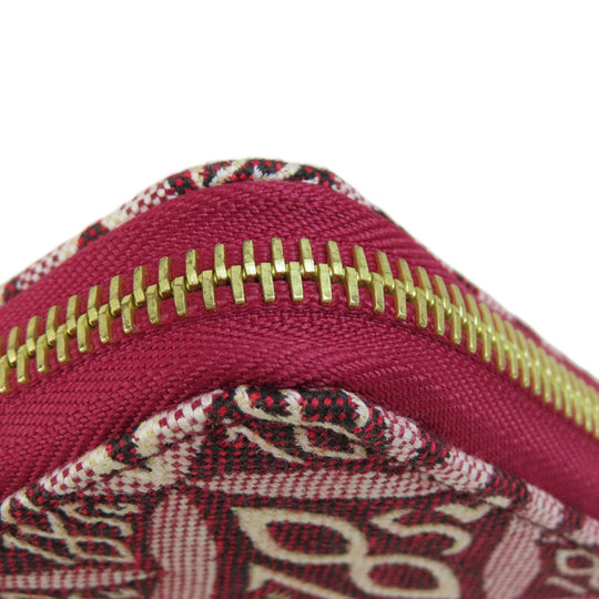 LOUIS VUITTON Long Wallet Purse M69994 canvas Red Zippy Wallet Jacquard SINCE1854 Women Used Authentic