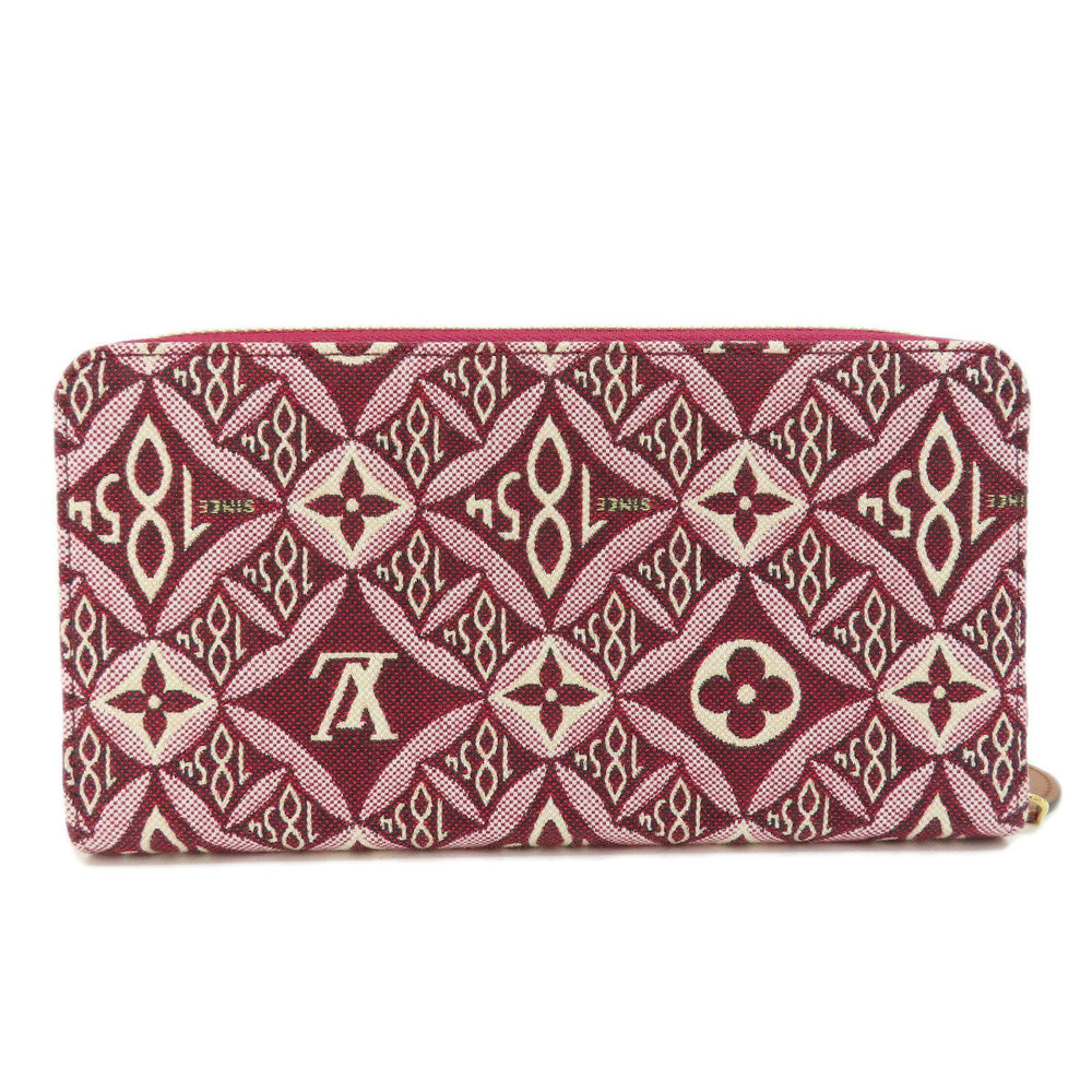 LOUIS VUITTON Long Wallet Purse M69994 canvas Red Zippy Wallet Jacquard SINCE1854 Women Used Authentic