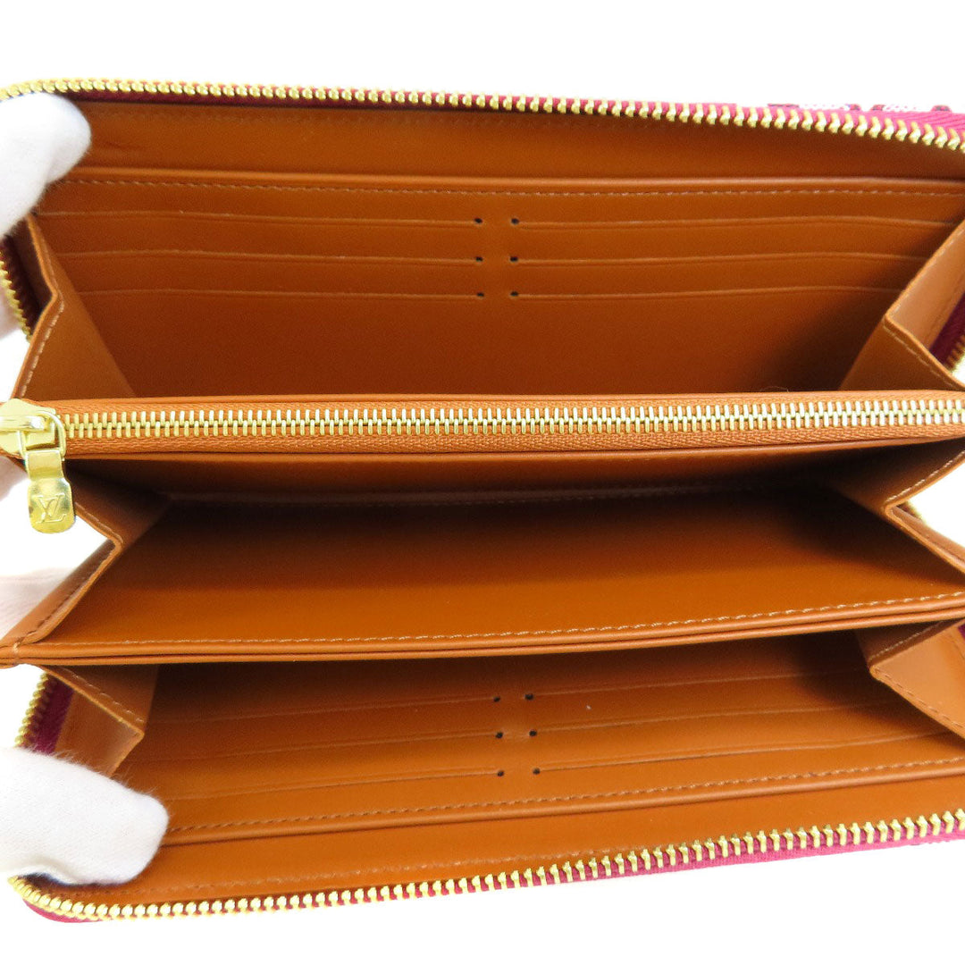 LOUIS VUITTON Long Wallet Purse M69994 canvas Red Zippy Wallet Jacquard SINCE1854 Women Used Authentic