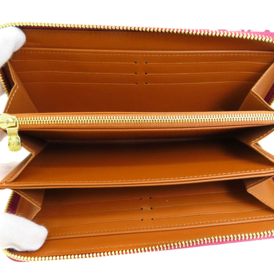 LOUIS VUITTON Long Wallet Purse M69994 canvas Red Zippy Wallet Jacquard SINCE1854 Women Used Authentic