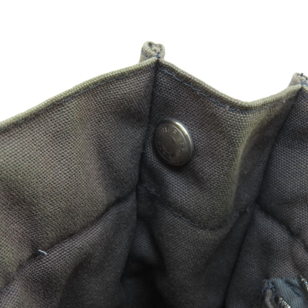 HERMES Handbag canvas gray Sack Fool Toe PM 2001 Ginza Limited Women Used Authentic