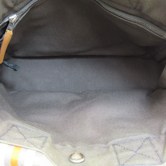 HERMES Handbag canvas gray Sack Fool Toe PM 2001 Ginza Limited Women Used Authentic
