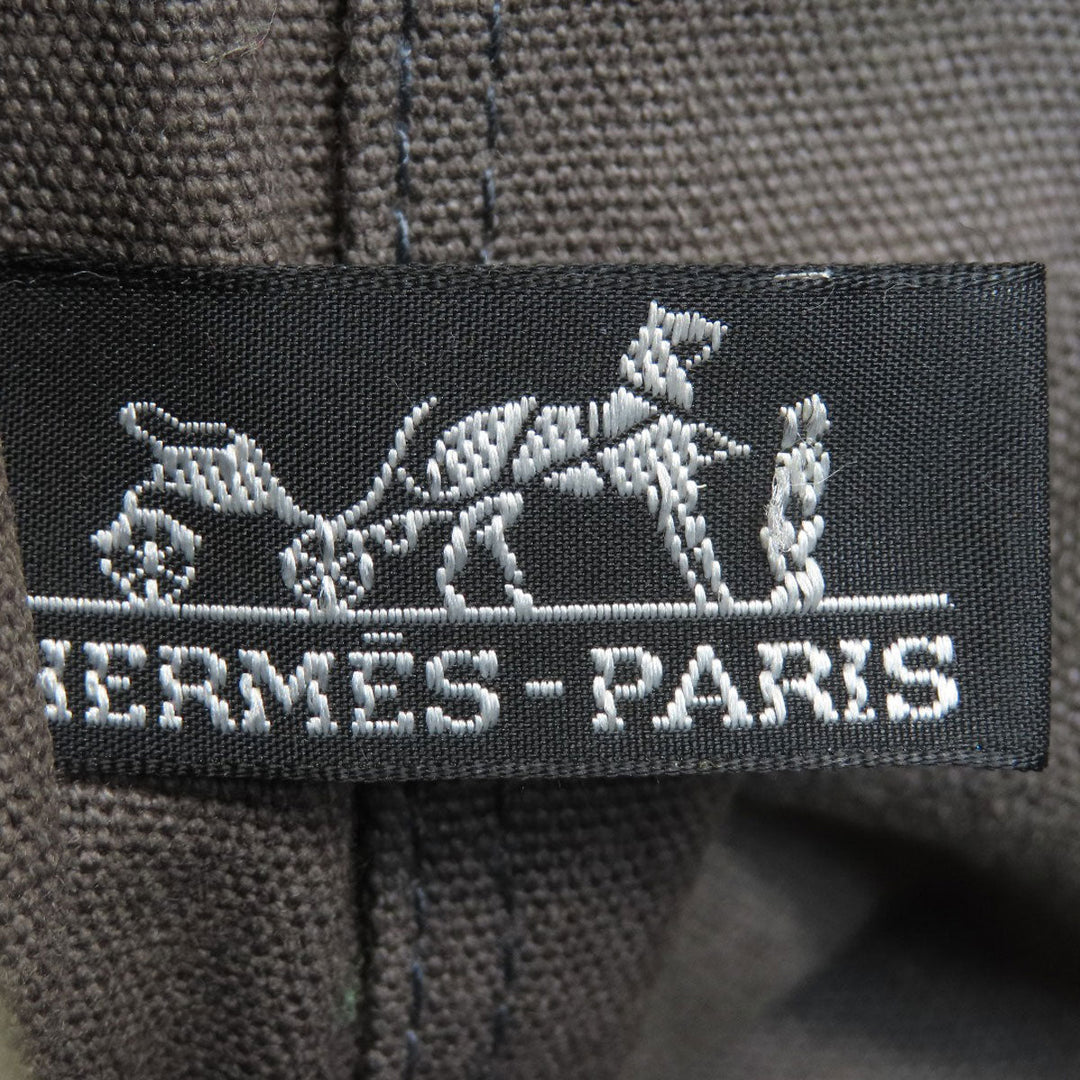 HERMES Handbag canvas gray Sack Fool Toe PM 2001 Ginza Limited Women Used Authentic