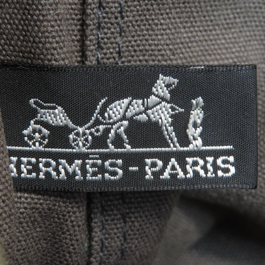 HERMES Handbag canvas gray Sack Fool Toe PM 2001 Ginza Limited Women Used Authentic