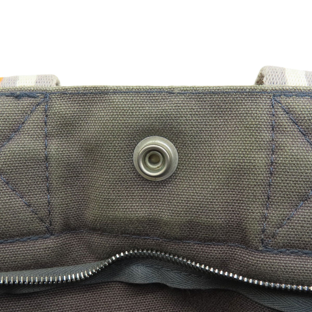 HERMES Handbag canvas gray Sack Fool Toe PM 2001 Ginza Limited Women Used Authentic