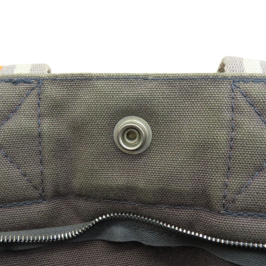 HERMES Handbag canvas gray Sack Fool Toe PM 2001 Ginza Limited Women Used Authentic