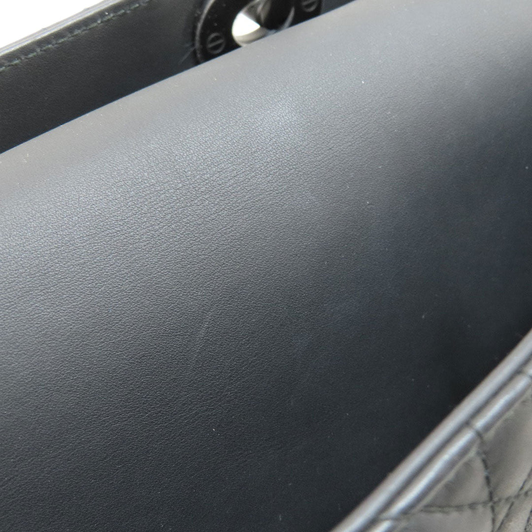 Christian Dior Handbag Calfskin black Lady Dior 2WAY