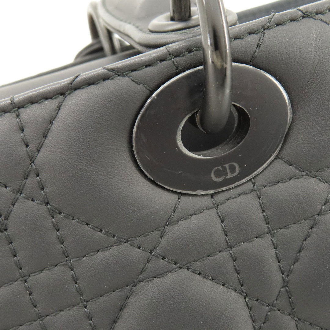 Christian Dior Handbag Calfskin black Lady Dior 2WAY
