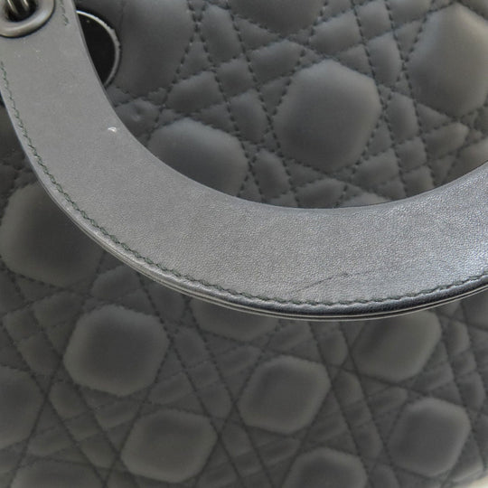 Christian Dior Handbag Calfskin black Lady Dior 2WAY