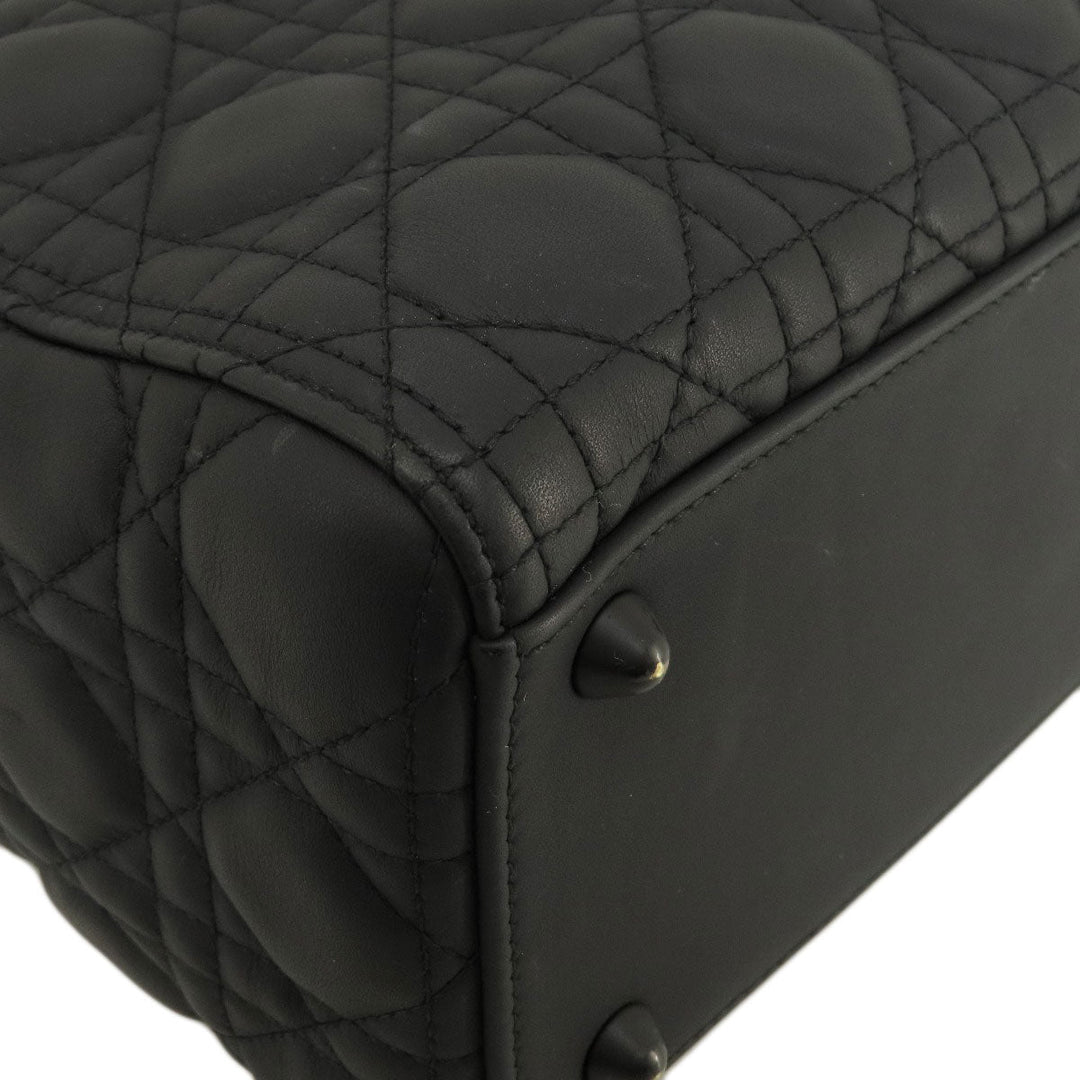 Christian Dior Handbag Calfskin black Lady Dior 2WAY