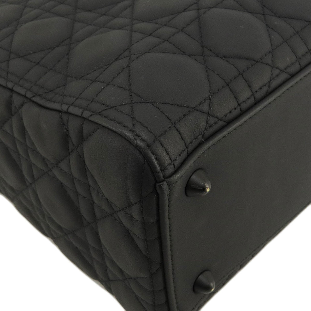 Christian Dior Handbag Calfskin black Lady Dior 2WAY