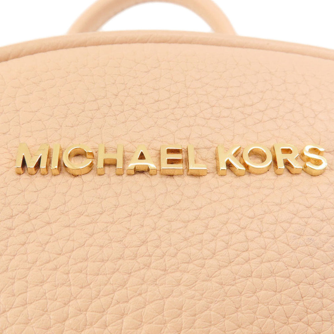 MICHAEL KORS Backpack leather pink logo Women Used Authentic