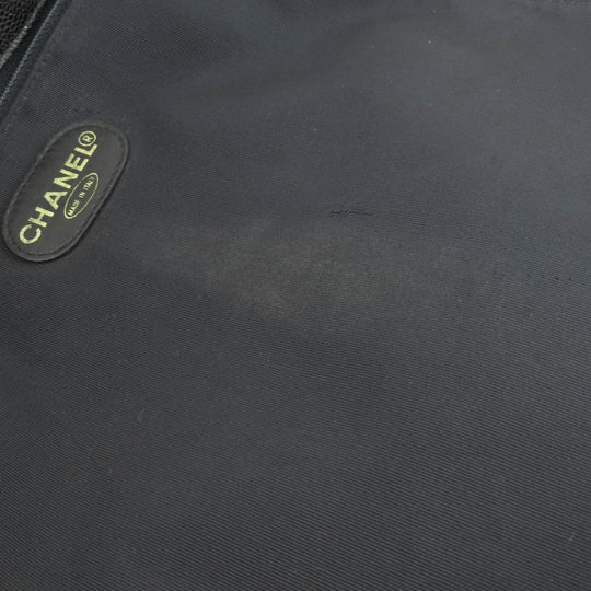 CHANEL Tote Bag Grained Calfskin Skin black COCO Mark Women Used Authentic