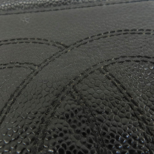 CHANEL Tote Bag Grained Calfskin Skin black COCO Mark Women Used Authentic