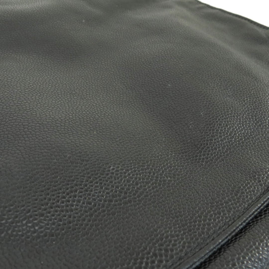 CHANEL Tote Bag Grained Calfskin Skin black COCO Mark Women Used Authentic
