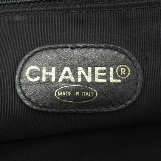 CHANEL Tote Bag Grained Calfskin Skin black COCO Mark Women Used Authentic