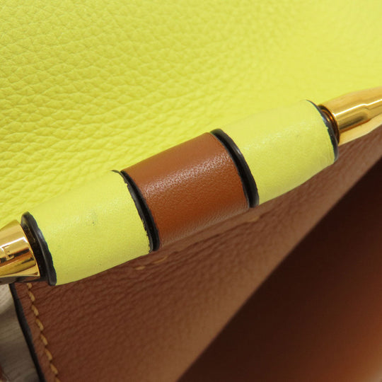 LOEWE Shoulder Bag Calfskin yellow GateBucket