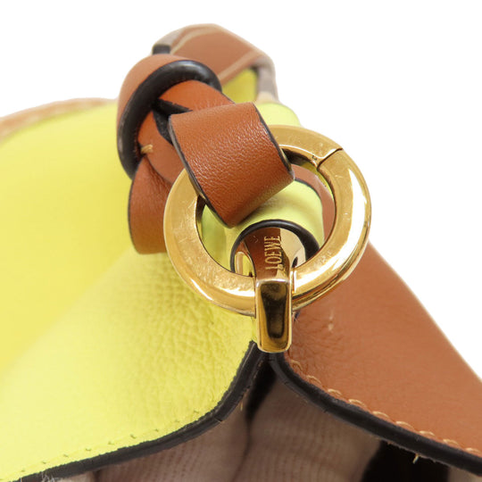 LOEWE Shoulder Bag Calfskin yellow GateBucket