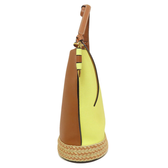 LOEWE Shoulder Bag Calfskin yellow GateBucket