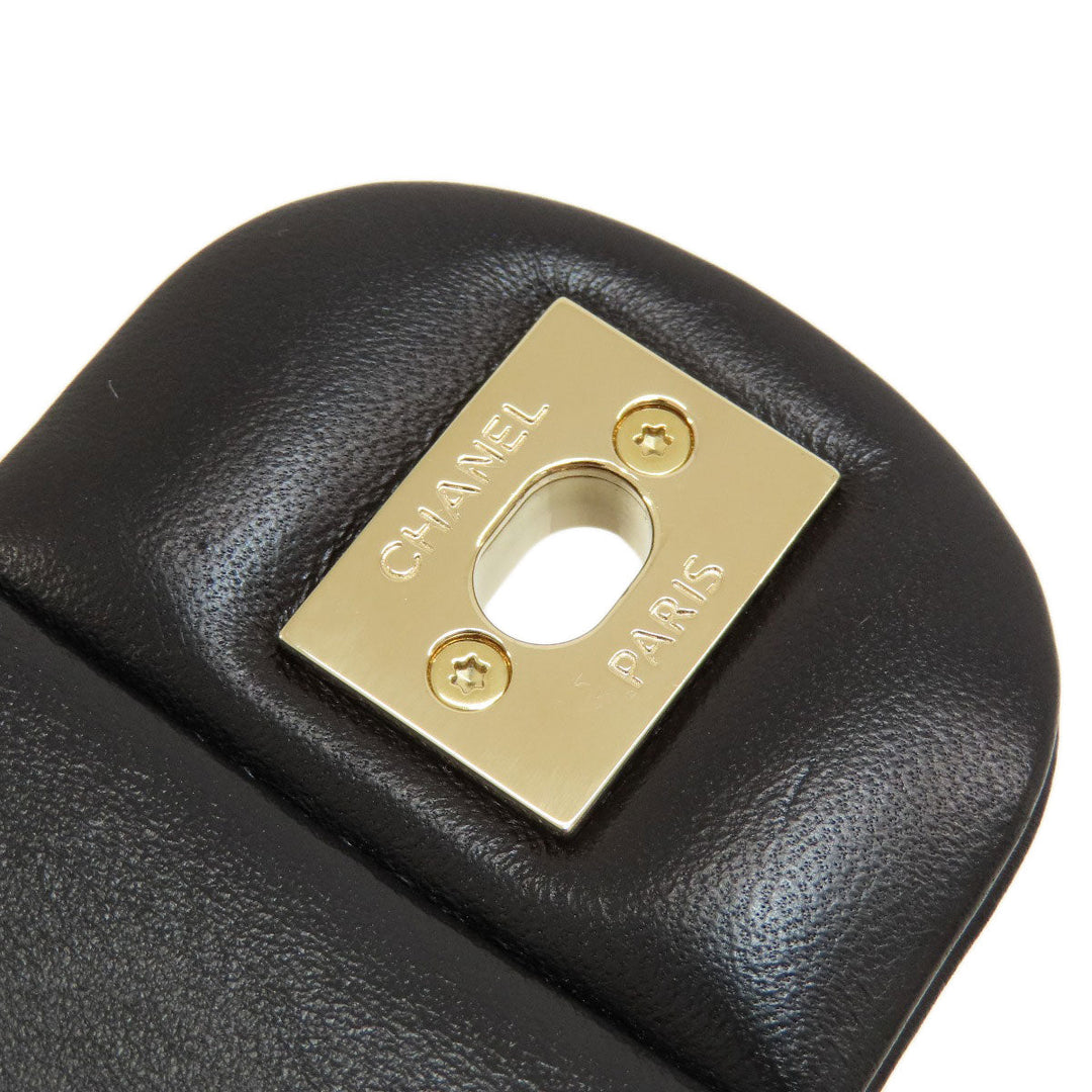 CHANEL Shoulder Bag lambskin black ChainShoulder Matelasse Gold Metal