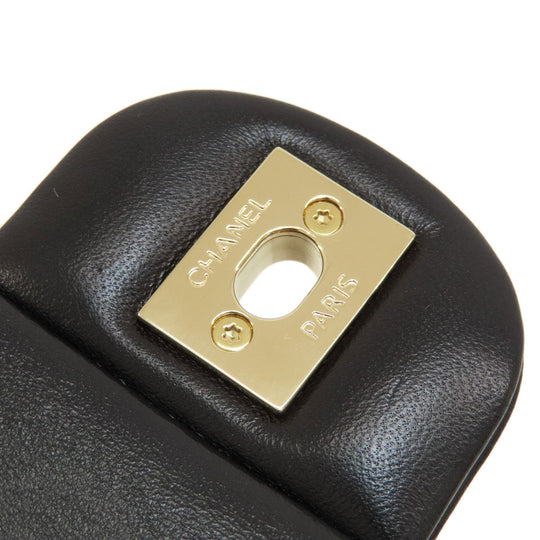 CHANEL Shoulder Bag lambskin black ChainShoulder Matelasse Gold Metal
