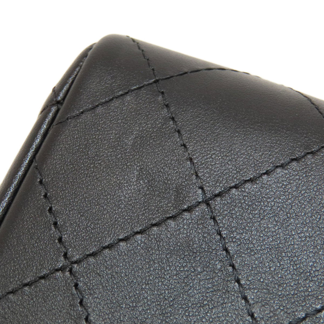 CHANEL Shoulder Bag lambskin black ChainShoulder Matelasse Gold Metal