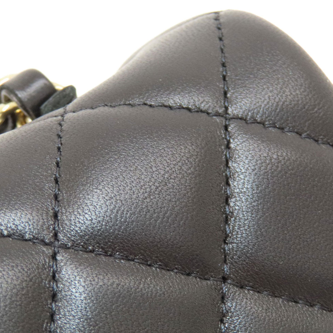 CHANEL Shoulder Bag lambskin black ChainShoulder Matelasse Gold Metal