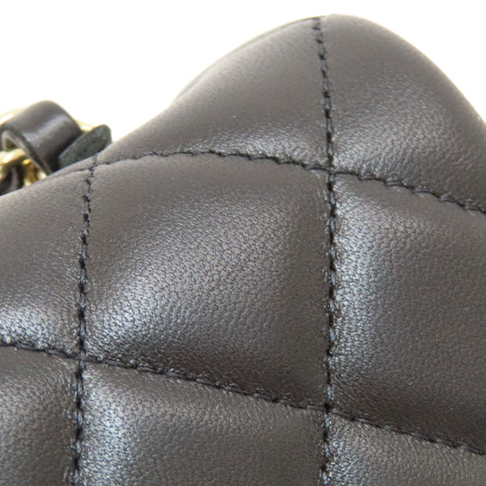 CHANEL Shoulder Bag lambskin black ChainShoulder Matelasse Gold Metal