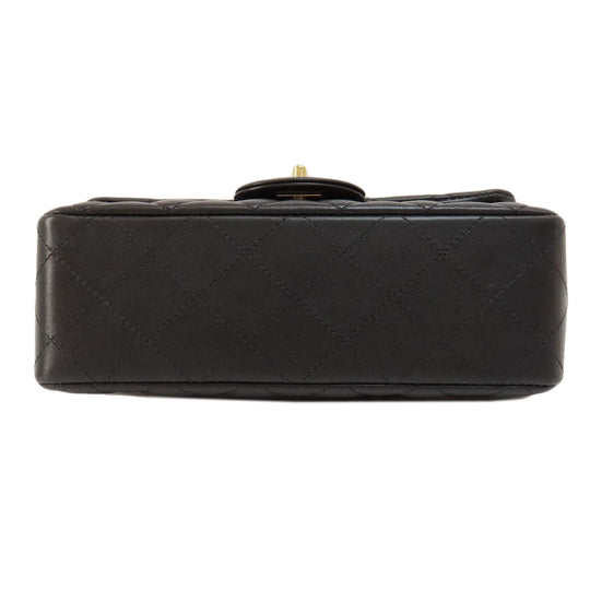 CHANEL Shoulder Bag lambskin black ChainShoulder Matelasse Gold Metal