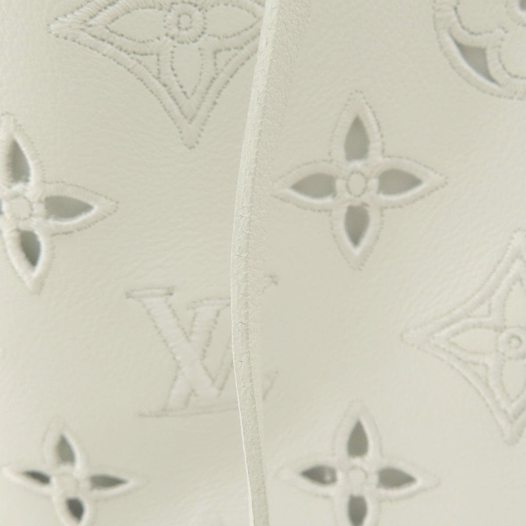 LOUIS VUITTON Shoulder Bag M20740 leather white Noe PM Broderie Angler Women Used Authentic