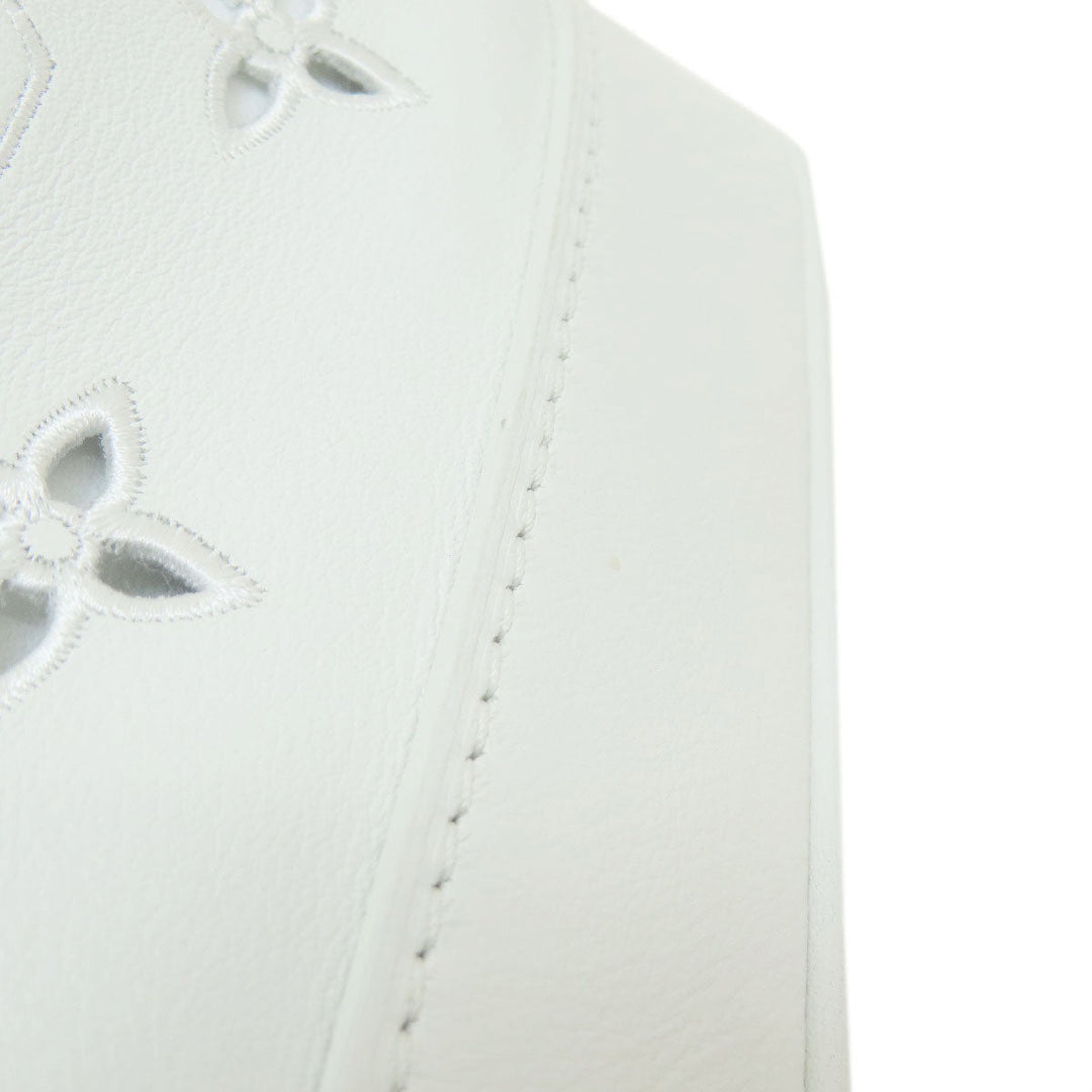 LOUIS VUITTON Shoulder Bag M20740 leather white Noe PM Broderie Angler Women Used Authentic