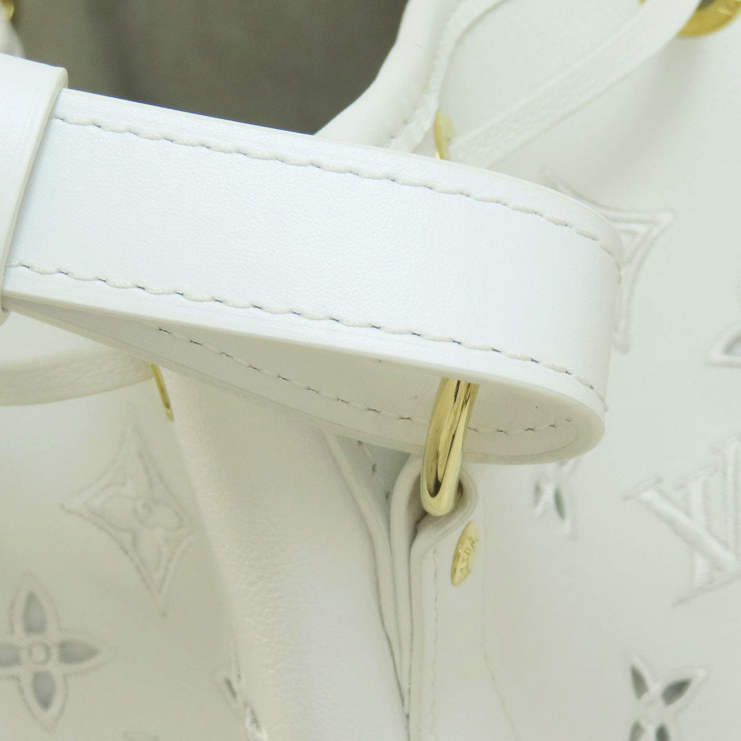 LOUIS VUITTON Shoulder Bag M20740 leather white Noe PM Broderie Angler Women Used Authentic