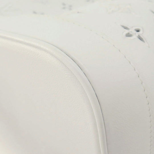 LOUIS VUITTON Shoulder Bag M20740 leather white Noe PM Broderie Angler Women Used Authentic