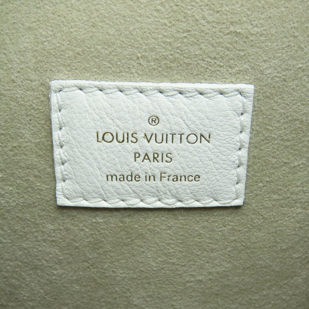 LOUIS VUITTON Shoulder Bag M20740 leather white Noe PM Broderie Angler Women Used Authentic