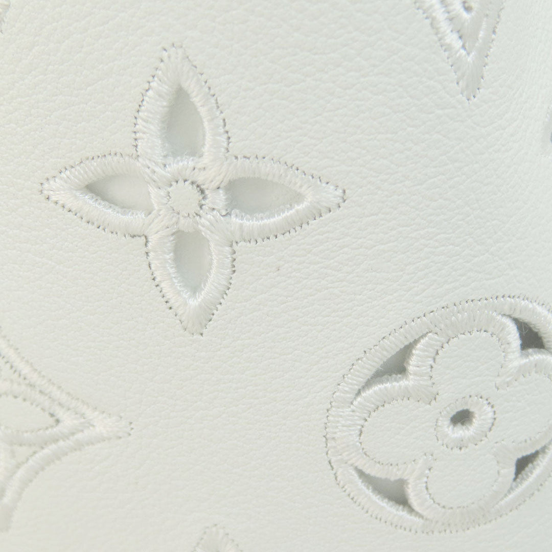 LOUIS VUITTON Shoulder Bag M20740 leather white Noe PM Broderie Angler Women Used Authentic