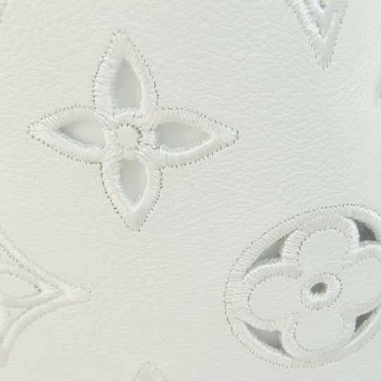 LOUIS VUITTON Shoulder Bag M20740 leather white Noe PM Broderie Angler Women Used Authentic