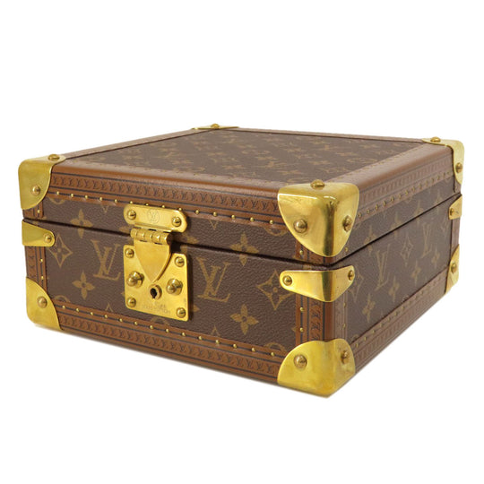 LOUIS VUITTON Accessory case M10171 Monogram canvas, metal Brown Coffret Jewelry Monogram Blue Lagoon Women Used Authentic
