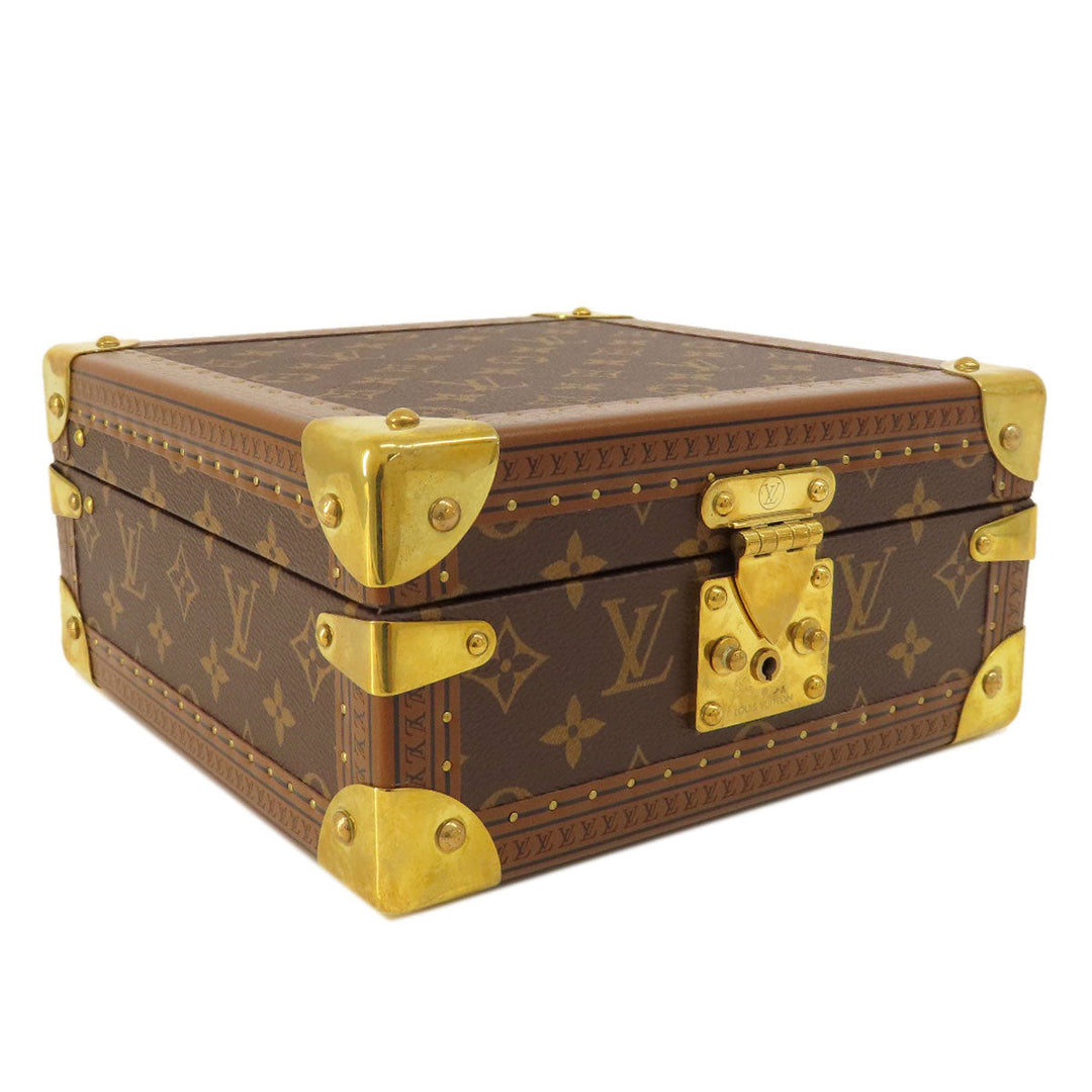 LOUIS VUITTON Accessory case M10171 Monogram canvas, metal Brown Coffret Jewelry Monogram Blue Lagoon Women Used Authentic