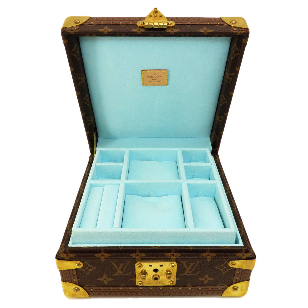 LOUIS VUITTON Accessory case M10171 Monogram canvas, metal Brown Coffret Jewelry Monogram Blue Lagoon Women Used Authentic