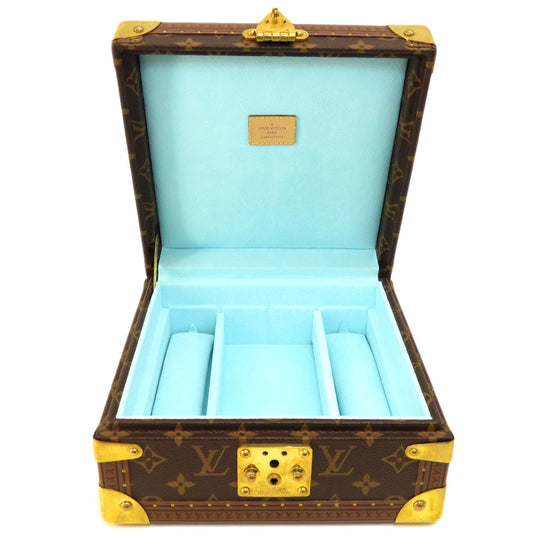 LOUIS VUITTON Accessory case M10171 Monogram canvas, metal Brown Coffret Jewelry Monogram Blue Lagoon Women Used Authentic