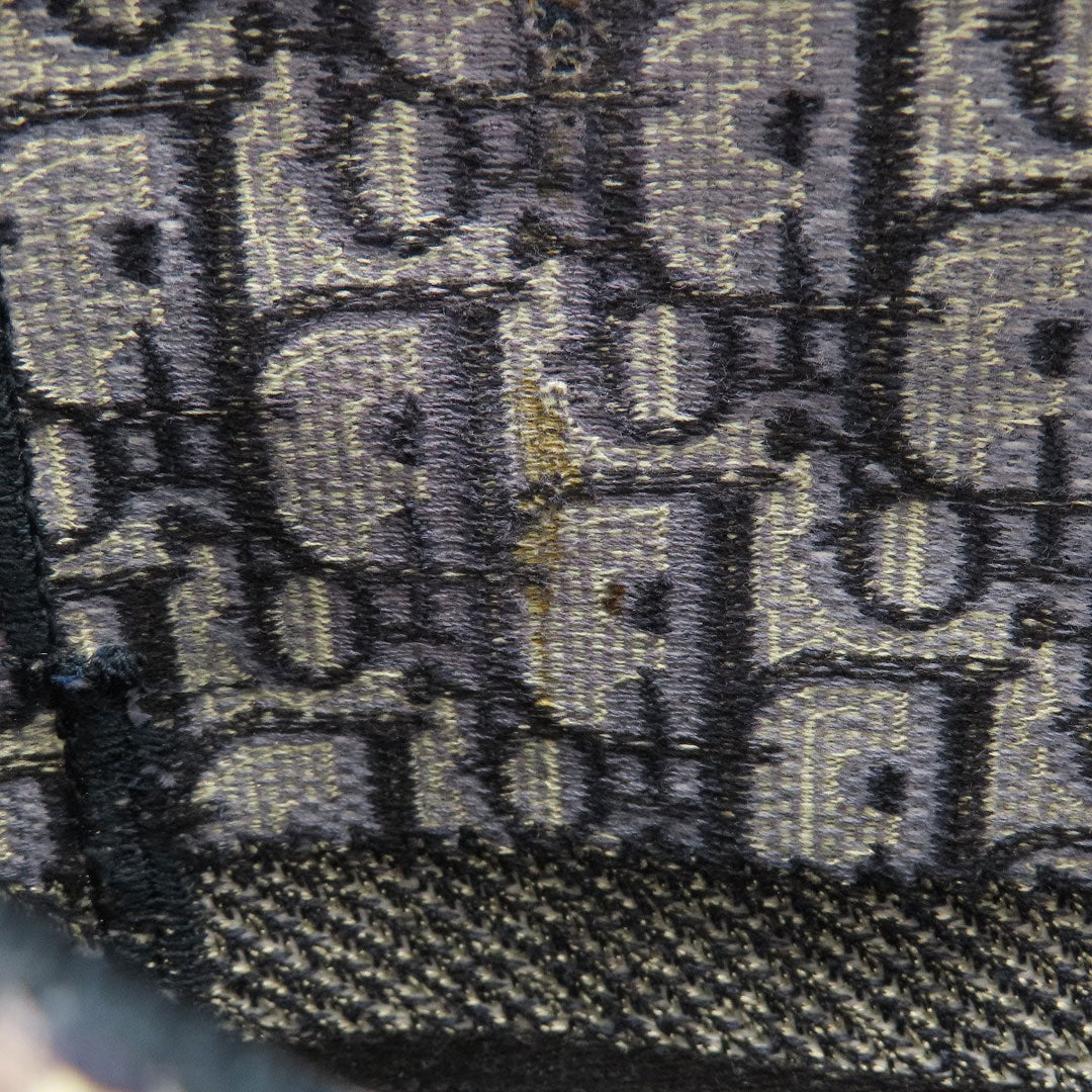 Christian Dior Tote Bag canvas Navy Trotter Pattern Women Used Authentic