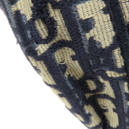 Christian Dior Tote Bag canvas Navy Trotter Pattern Women Used Authentic