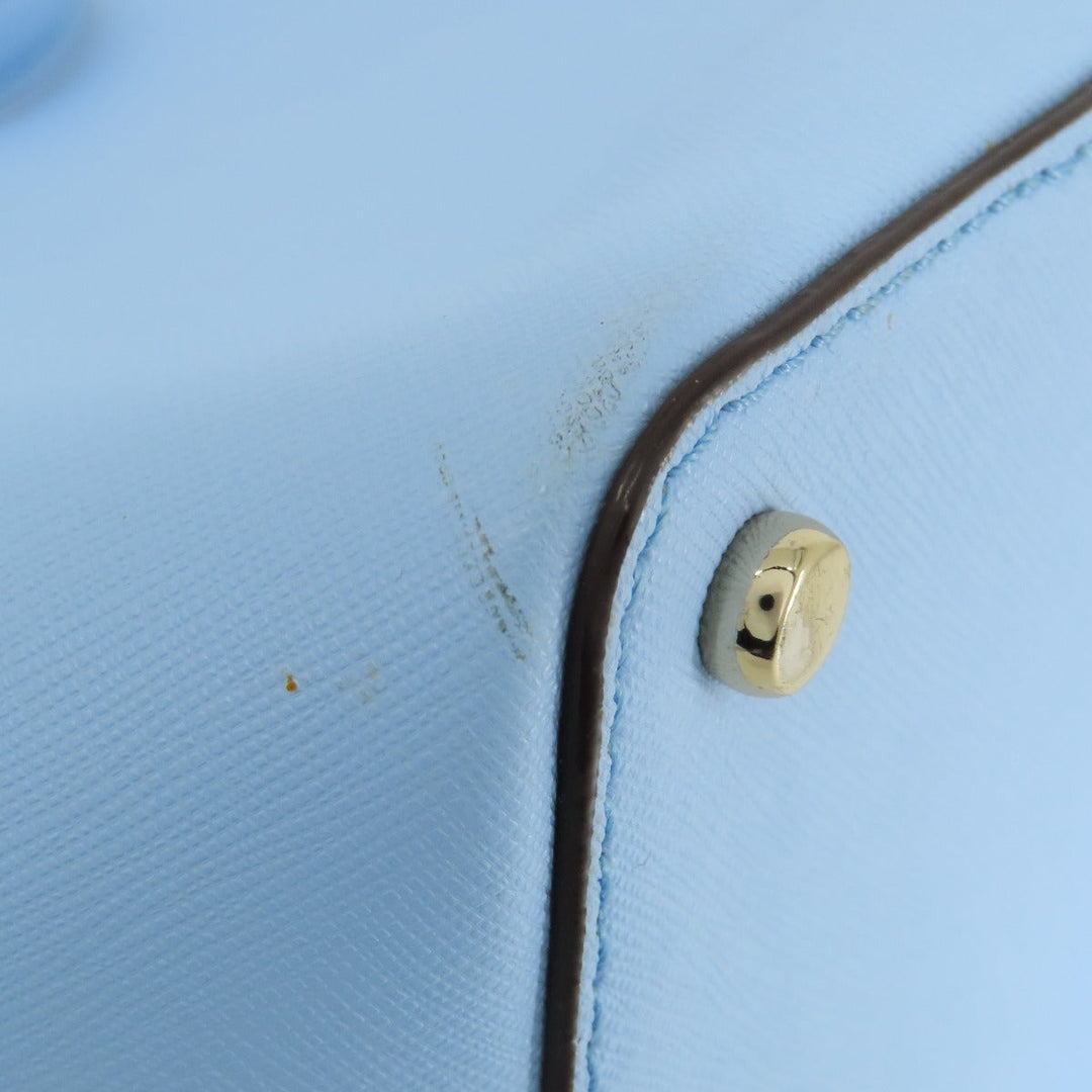 Kate Spade Tote Bag leather blue logo