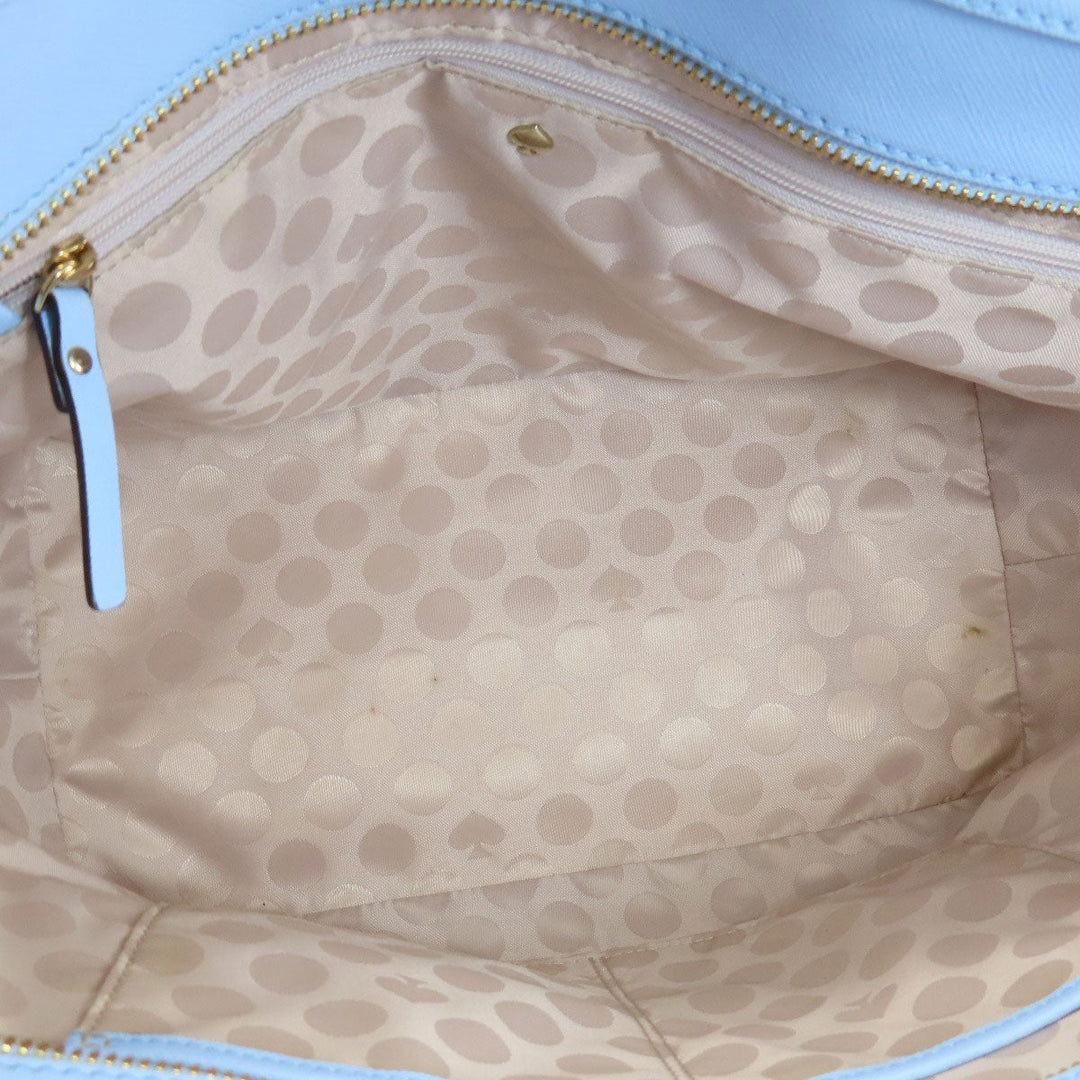 Kate Spade Tote Bag leather blue logo