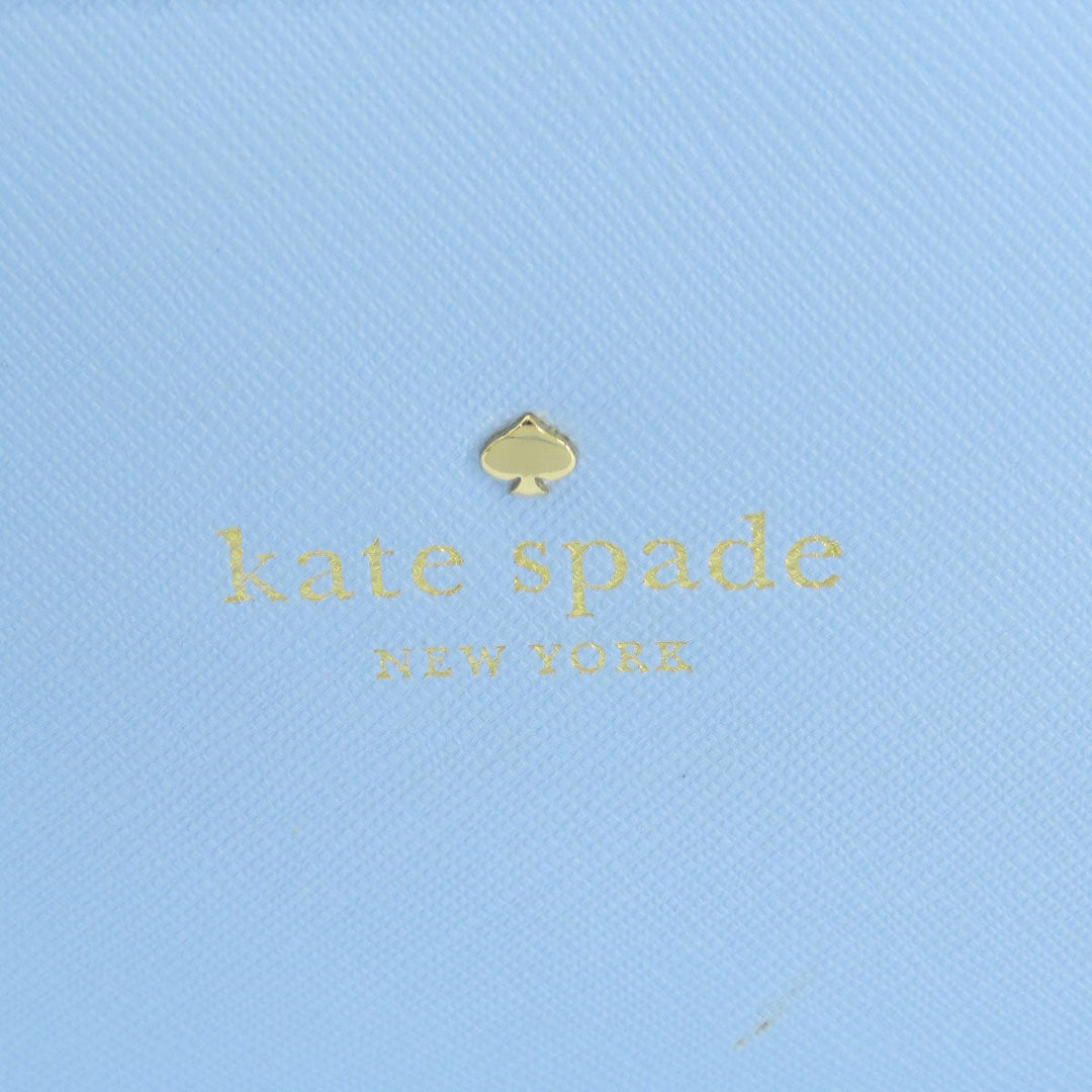 Kate Spade Tote Bag leather blue logo