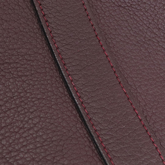 HERMES Handbag Taurillon Clemence Red Garden Party TPM Bordeaux SilverMetal Women Used Authentic