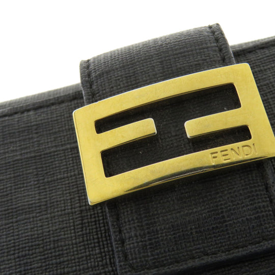 FENDI Bifold Wallet PVC black Zucca