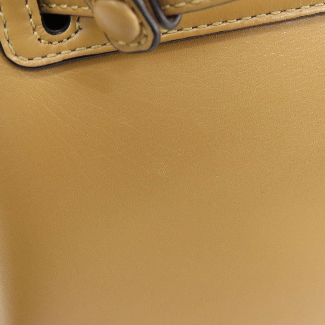 LOEWE Handbag leather Brown Lazo Mini 2WAY Women Used Authentic