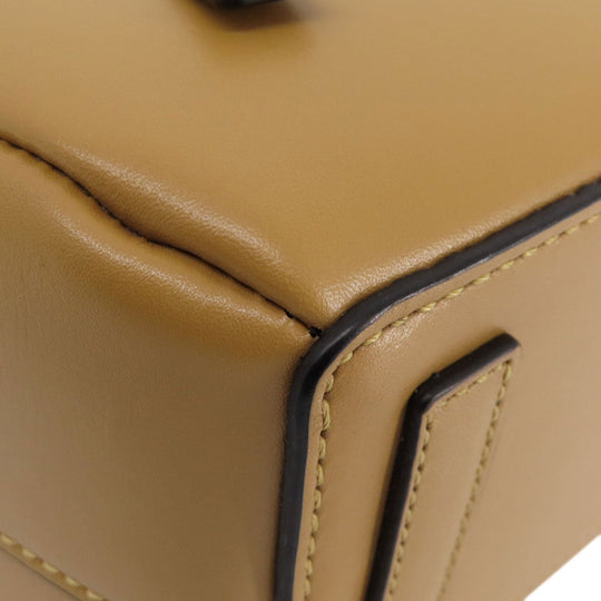 LOEWE Handbag leather Brown Lazo Mini 2WAY Women Used Authentic